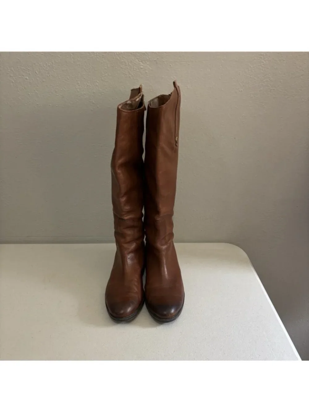 Sam Edelman Penny Riding Boots Leather Whiskey Color Knee High Size 7.5M